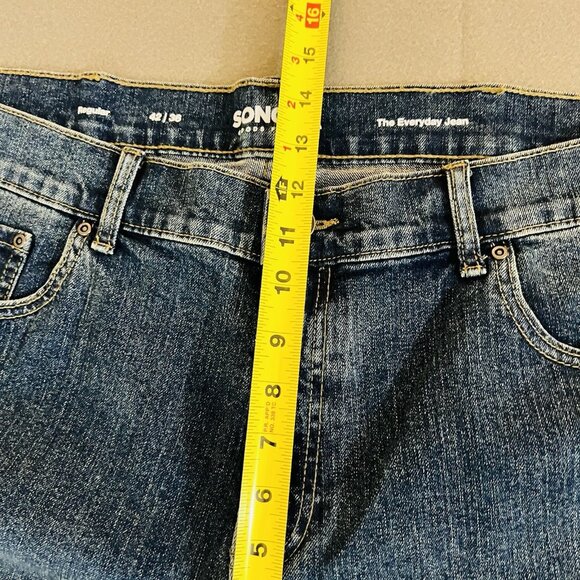 NWT Sonoma Men The Every Day Blue Denim Jeans 42x36 Regular Straight Leg Stretch - Picture 10 of 14